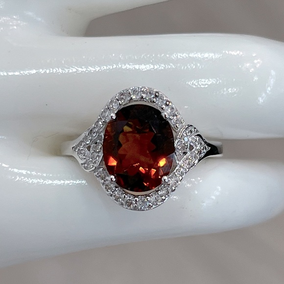 Red Citrine Sterling Silver Ring - Picture 6 of 12